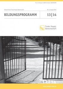 Cover Bildungsprogramm der Tiroler Hospiz Gemeinschaft 2013/14